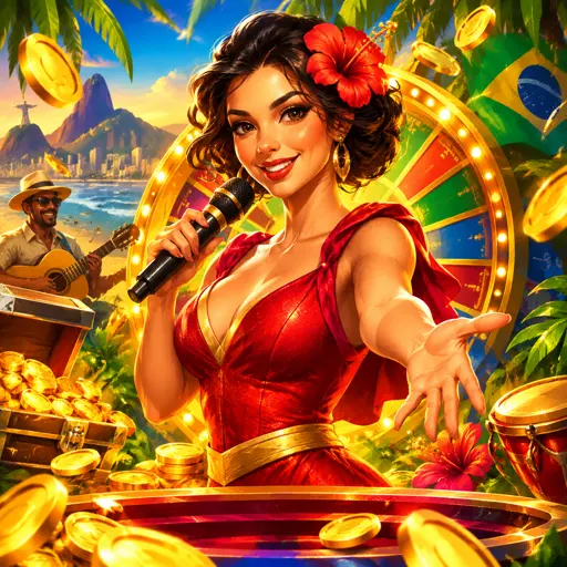 Card de game show ao vivo com roda de prêmios e multiplicadores